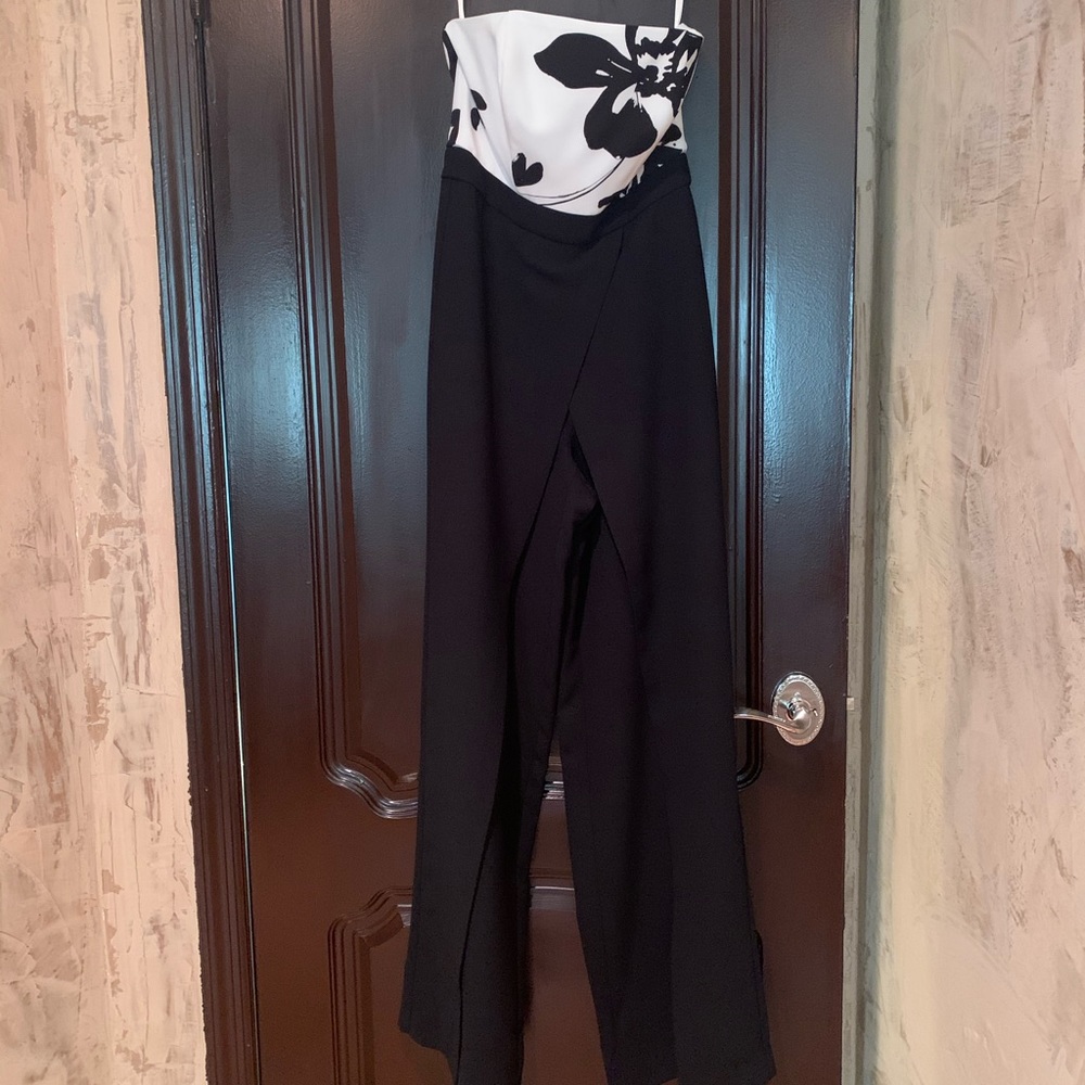 black and white jumpsuit